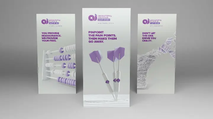 Accountancy Insurance_Brochure design_Rackcards_Front view