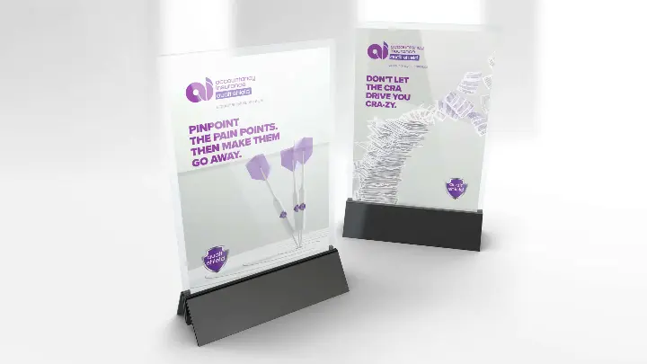 Accountancy Insurance_Tradeshow booth design_Mini popup banners