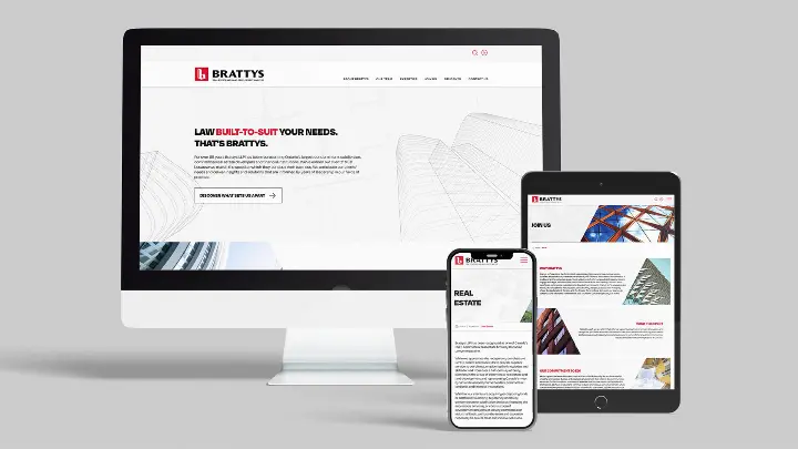 Brattys LLP Responsive Website Mock-Up