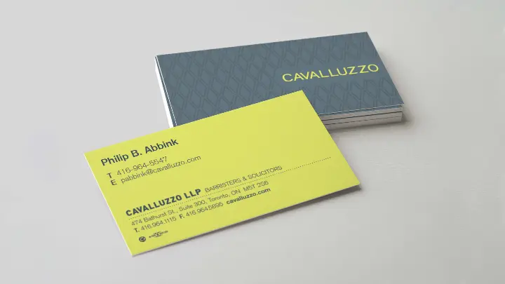 Cavalluzzo_Stationery design_Business card design_Front and back view