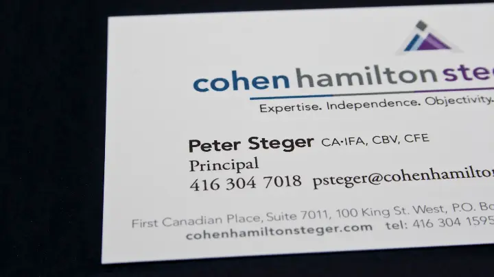 Cohen Hamilton Steger_CHS_Stationery design_Business card design_Close up view