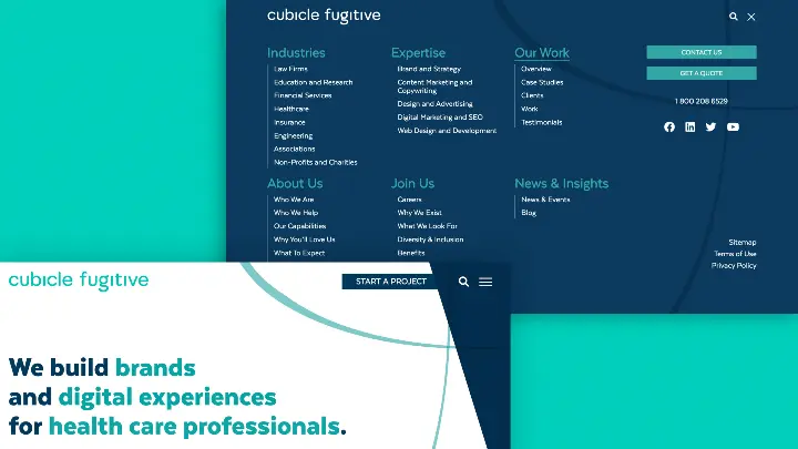Cubicle Fugitive_Website Design_Web Development_Navigation_Menu