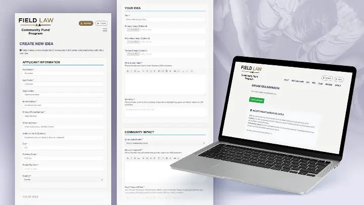 Field Law Community Fund Program Website - Member Portal