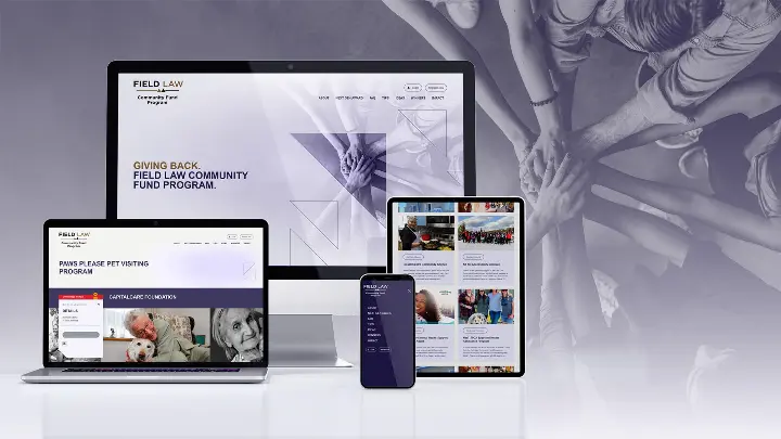 Field Law Community Fund Program Website responsive website design