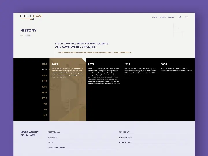 Field Law History Page