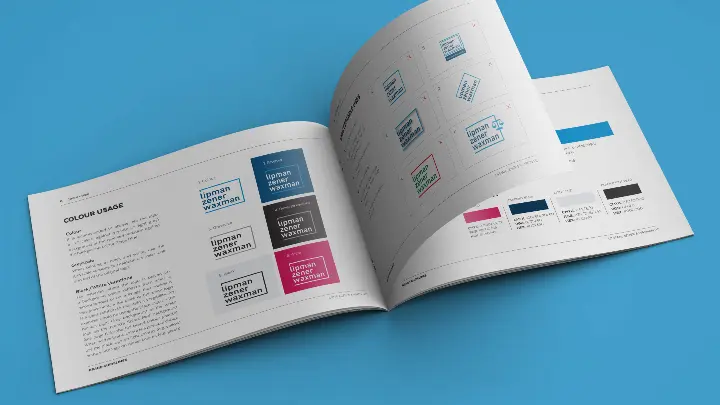 Lipman Zener Waxman_LZW_Logo design_Colour Usages