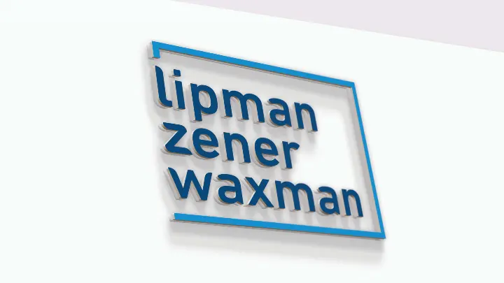 Lipman Zener Waxman_LZW_Logo design_Signage design