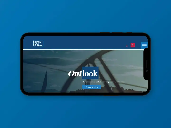 Lipman Zener Waxman_LZW_Web design_Website development_Mobile view