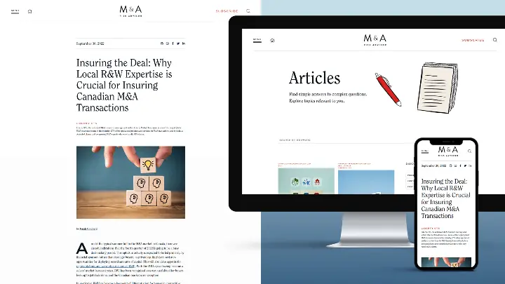 M&A Risk Advisors_Website Design_Articles