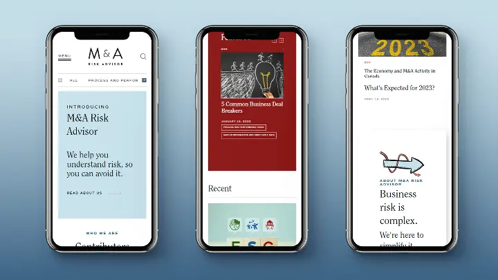 M&A Risk Advisors_Website Development_mobile view