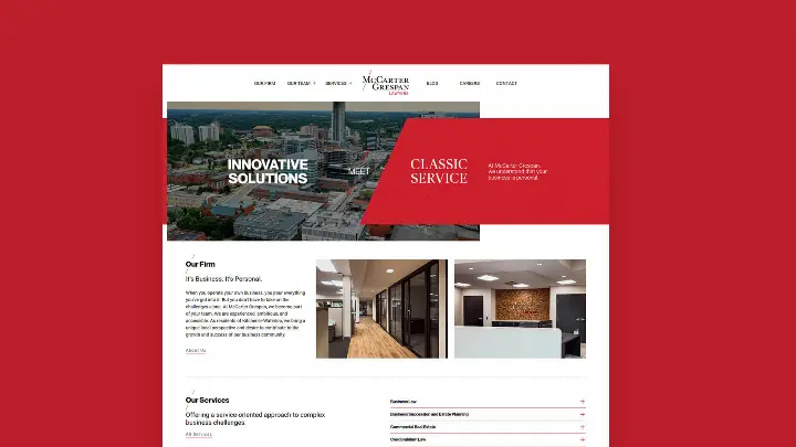 McCarter Grespan Lawyers 2022 Website Homepage
