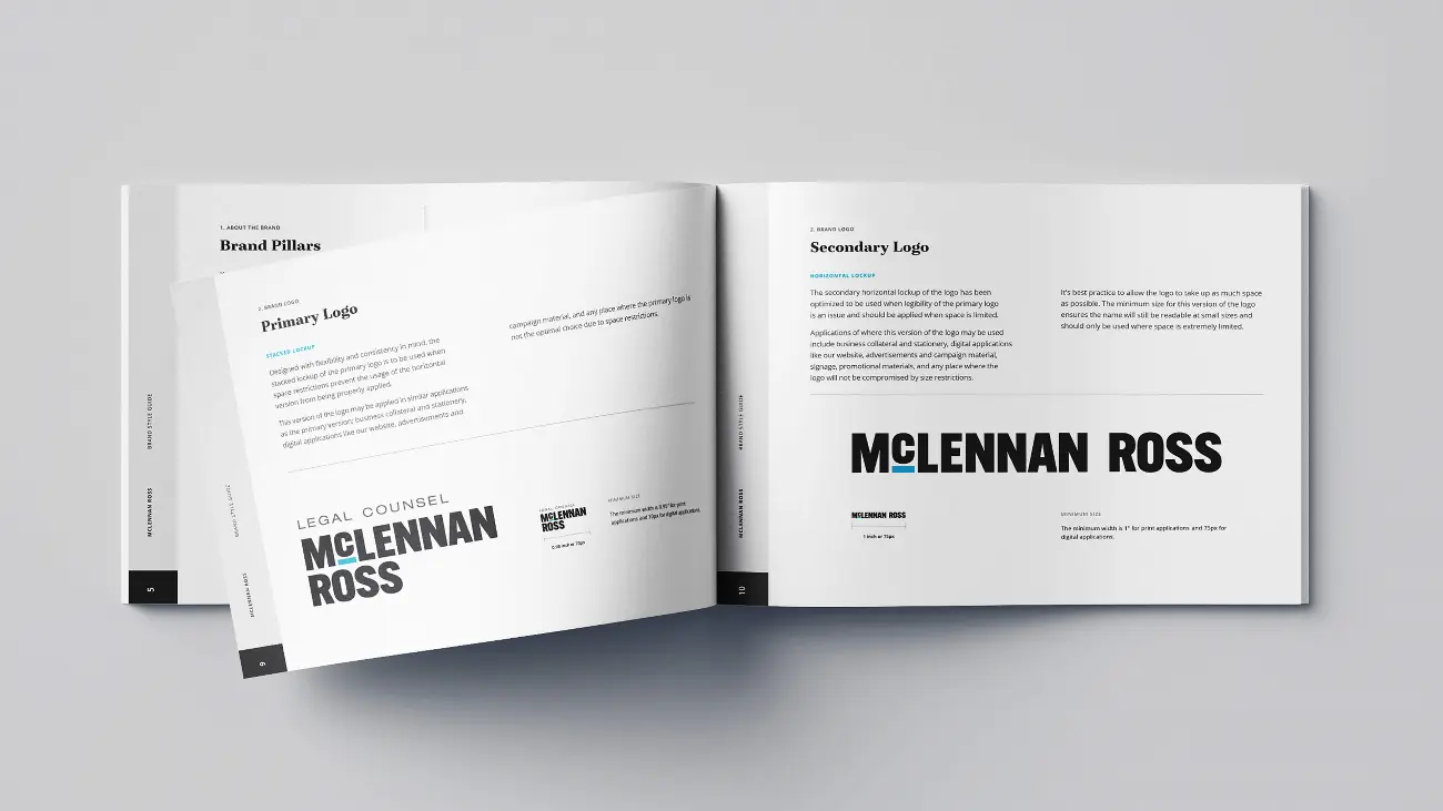 McLennan Ross brand guidelines for logo