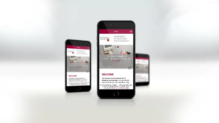 McMaster University Department of Obstetrics and Gynecology_OBGYN_Web design_Website development_Home page design_Mobile view