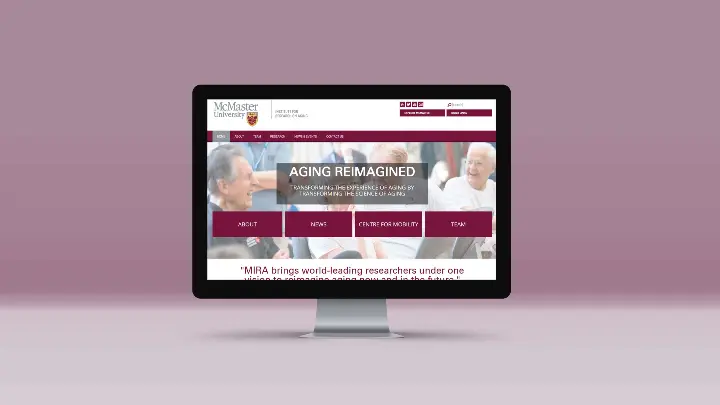 McMaster University Institute for Research on Aging_MIRA_Web design_Website development_Home page design_Desktop view