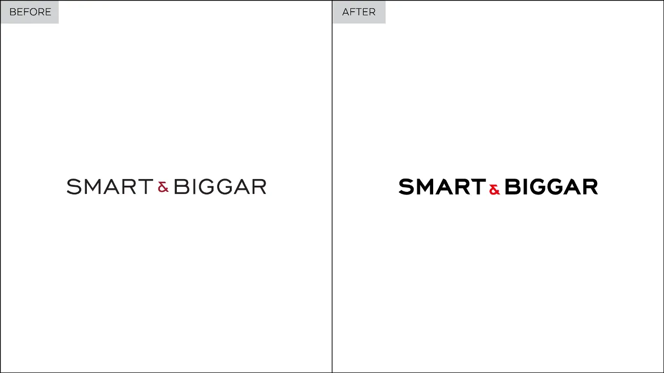 Smart Biggar_S B_Logo design_Branding_before and after view