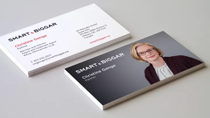 Smart Biggar_S B_Stationery Design and Business Cards_Alternate business card design with photo