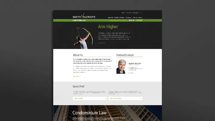 Smith Valeriote LLP_SV Law_Website design_Web development_2013_Home page