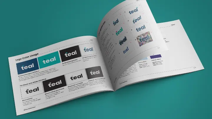 Teal Branding Brand guidelines Logo Colour Usage + Unacceptable Uses + Colour Palette