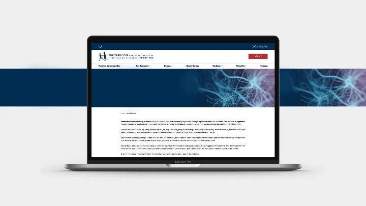 Terry Fox Research Institute_TFRI_Web design_Website development_About Cancer page