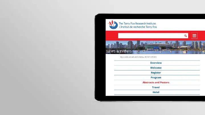 Terry Fox Research Institute_TFRI_Web Design_Website Development_Webiste 2015_Tablet 3