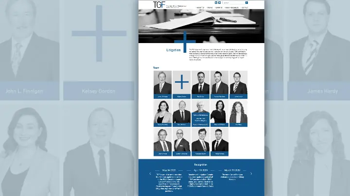 Thorton Grout Finnigan_TGF_Web Design_Litagation page