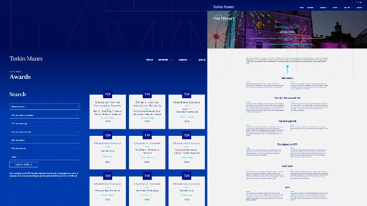 Torkin Manes awards page on website