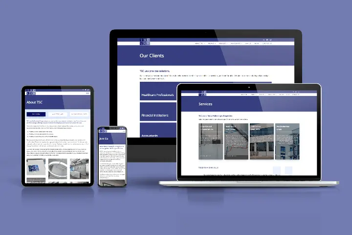 TSC inside pages on website concept